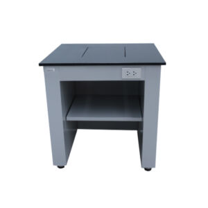 Balance Table โครงเหล็กพ่นสี T. แกรนิตดำ เจาะ 1 หลุม ขนาด W80xD75xH80 cm